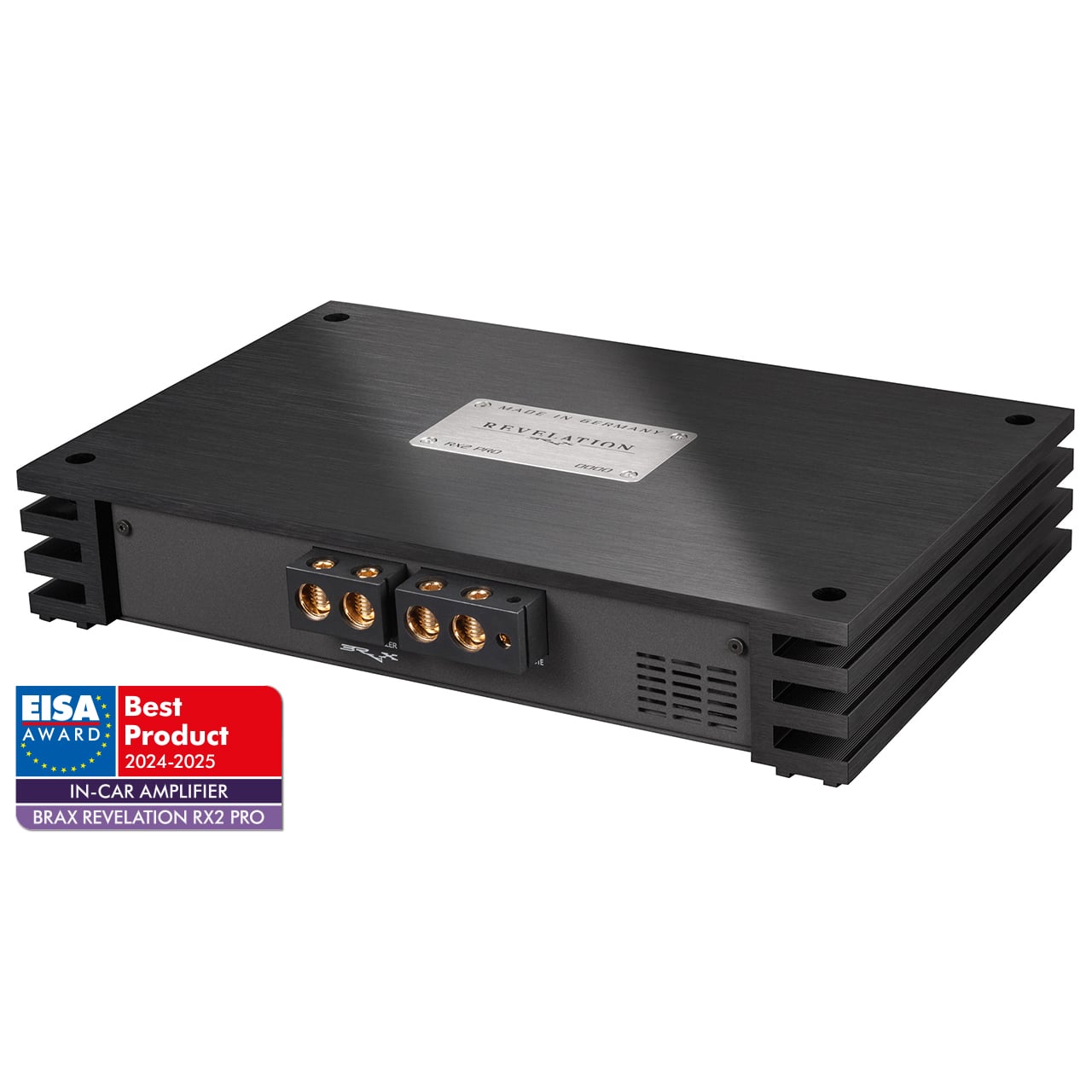 Amply Ô Tô 2 Kênh Brax RX2 PRO Class D Eigentakt 2x300W