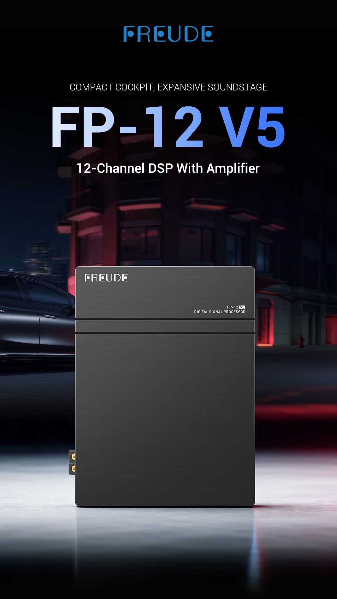 Amply Tích Hợp DSP Ô Tô Freude FP-12 V5 12 Kênh