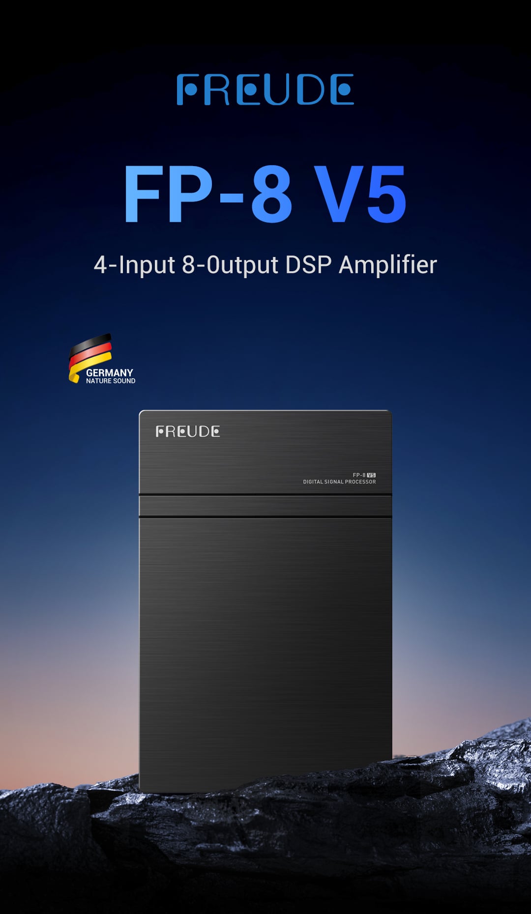 Amply Tích Hợp DSP Ô Tô Freude FP-8 V5 8 Kênh