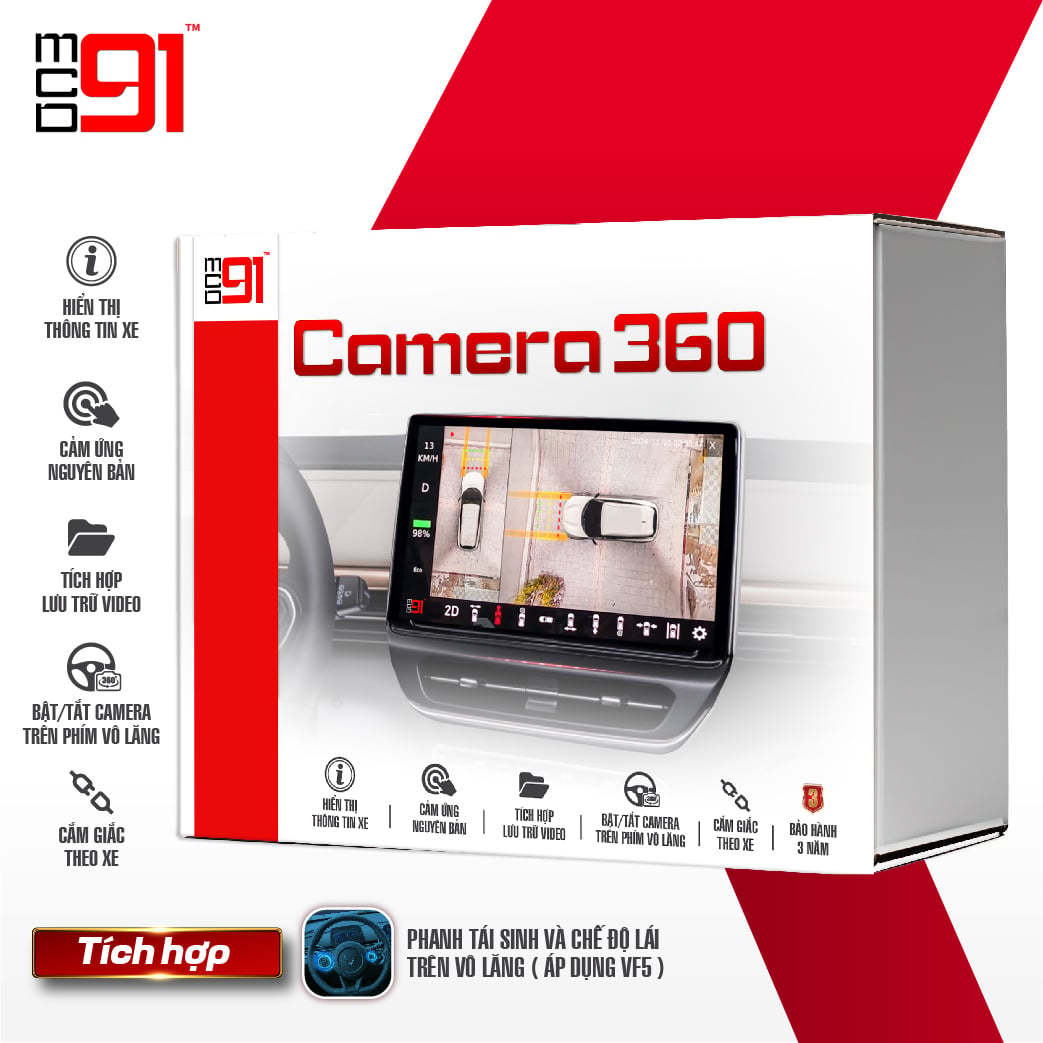 Camera 360 MCD91 VinFast VF6, VF7 Hiển Thị Màn Zin - Ảnh phụ