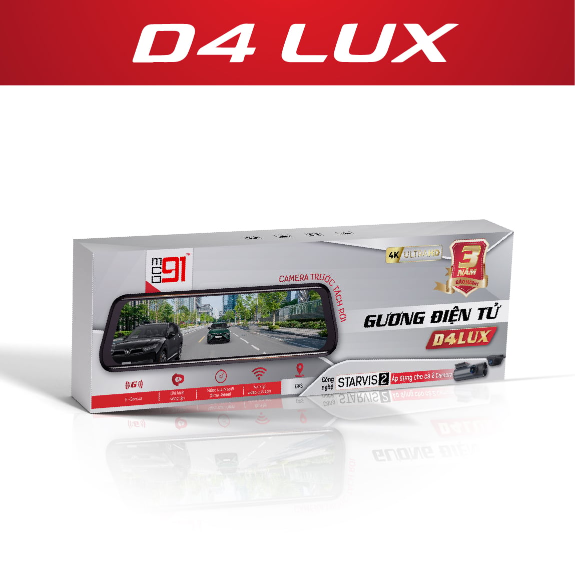 Camera Hành Trình Gương Điện Tử MCD91 D4 LUX 9.66 Inch - Ảnh phụ