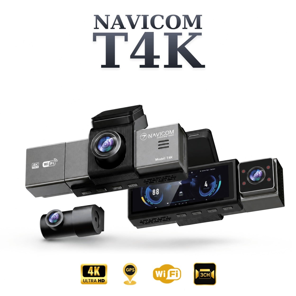 Camera Hành Trình Ô Tô Navicom T4K 3 Kênh 4K - Ảnh phụ