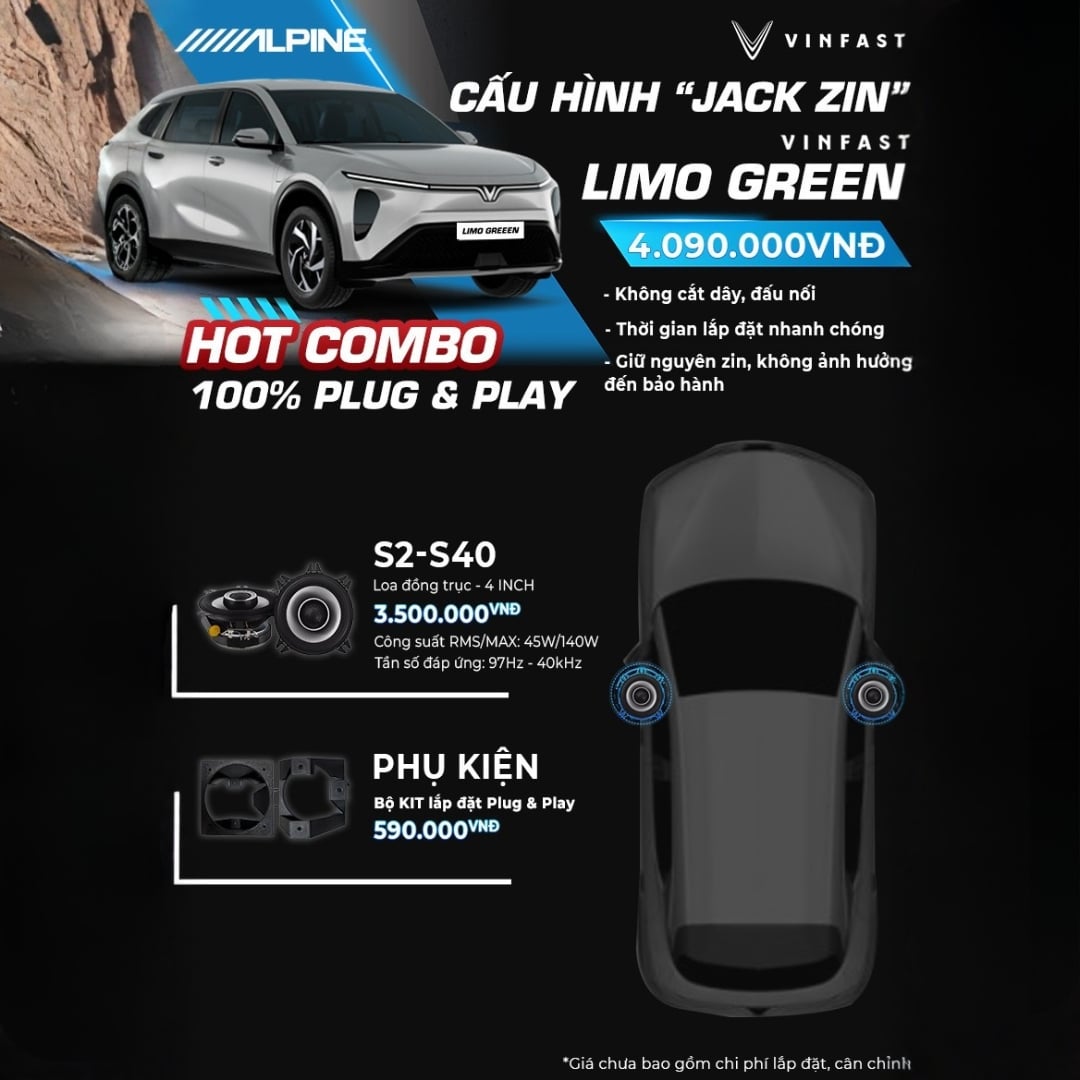 Độ loa ô tô Alpine VinFast Limo Green - Ảnh phụ