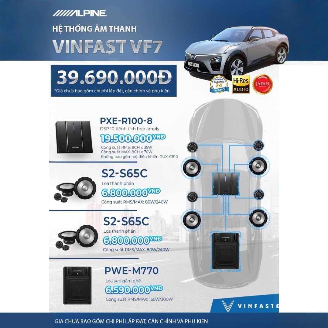 Độ loa ô tô Alpine VinFast VF7 - Ảnh phụ