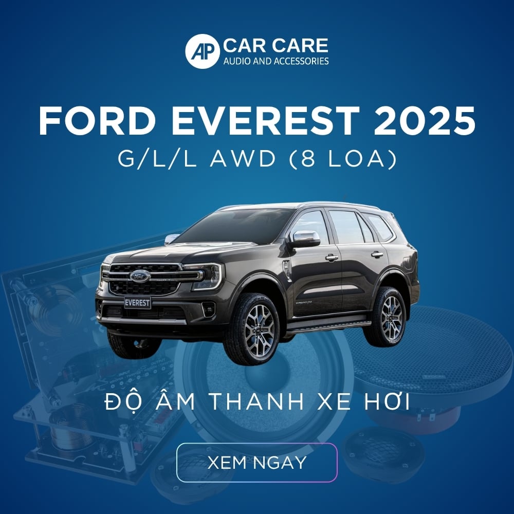Độ loa ô tô Ford Everest 2025 (8 loa)
