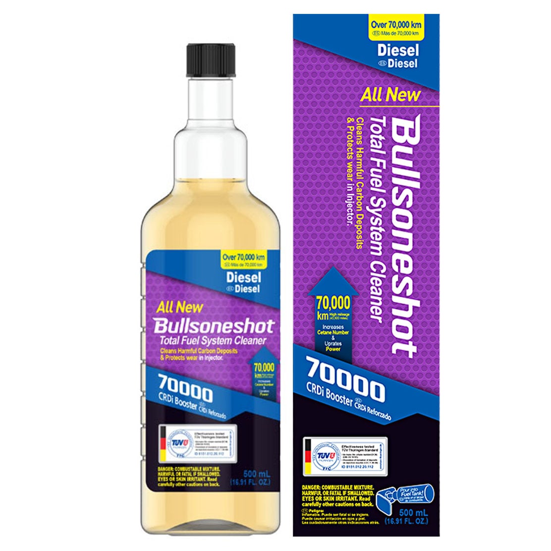 Dung Dịch Vệ Sinh Buồng Đốt Máy Dầu Bullsoneshot 70000 Diesel 500ml