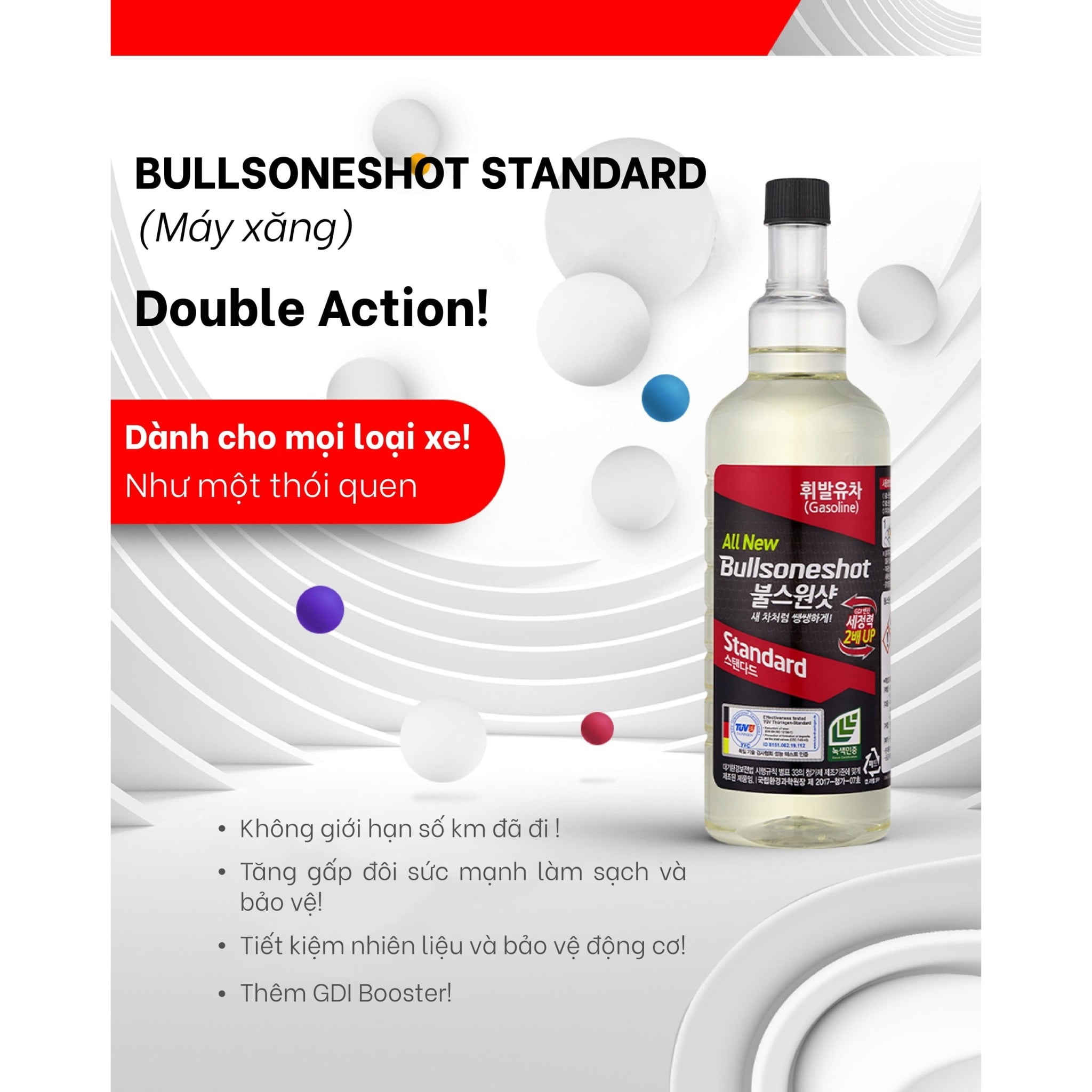 Dung Dịch Vệ Sinh Buồng Đốt Máy Xăng Bullsoneshot Standard 500ml - Ảnh phụ