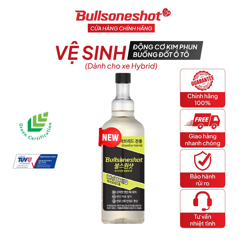Dung Dịch Vệ Sinh Kim Phun Xe Hybrid Bullsoneshot Hybrid 500ml - Ảnh phụ