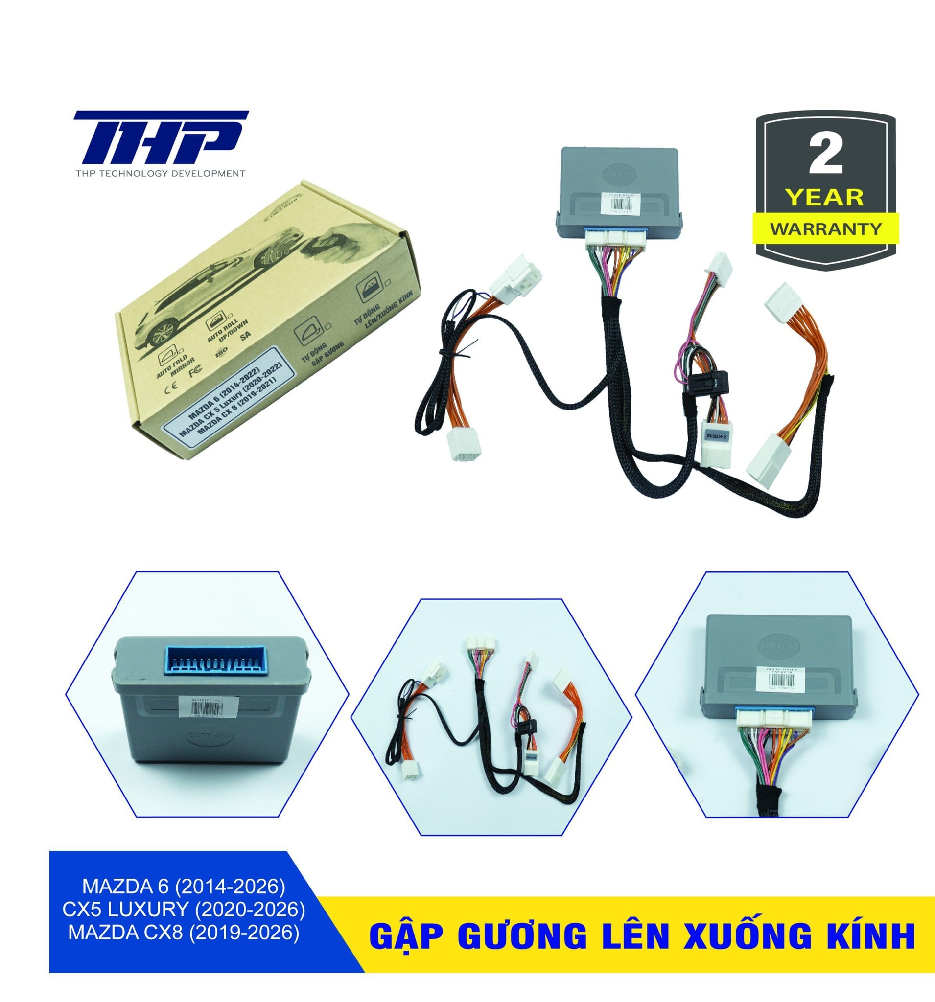 Gập Gương Lên Xuống Kính Mazda CX-8, CX-5 THP - Ảnh phụ
