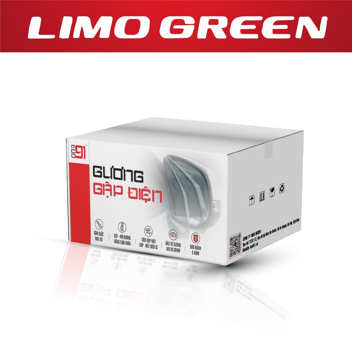 Gập Gương Tự Động MCD91 VinFast Limo Green Bản Tiêu Chuẩn