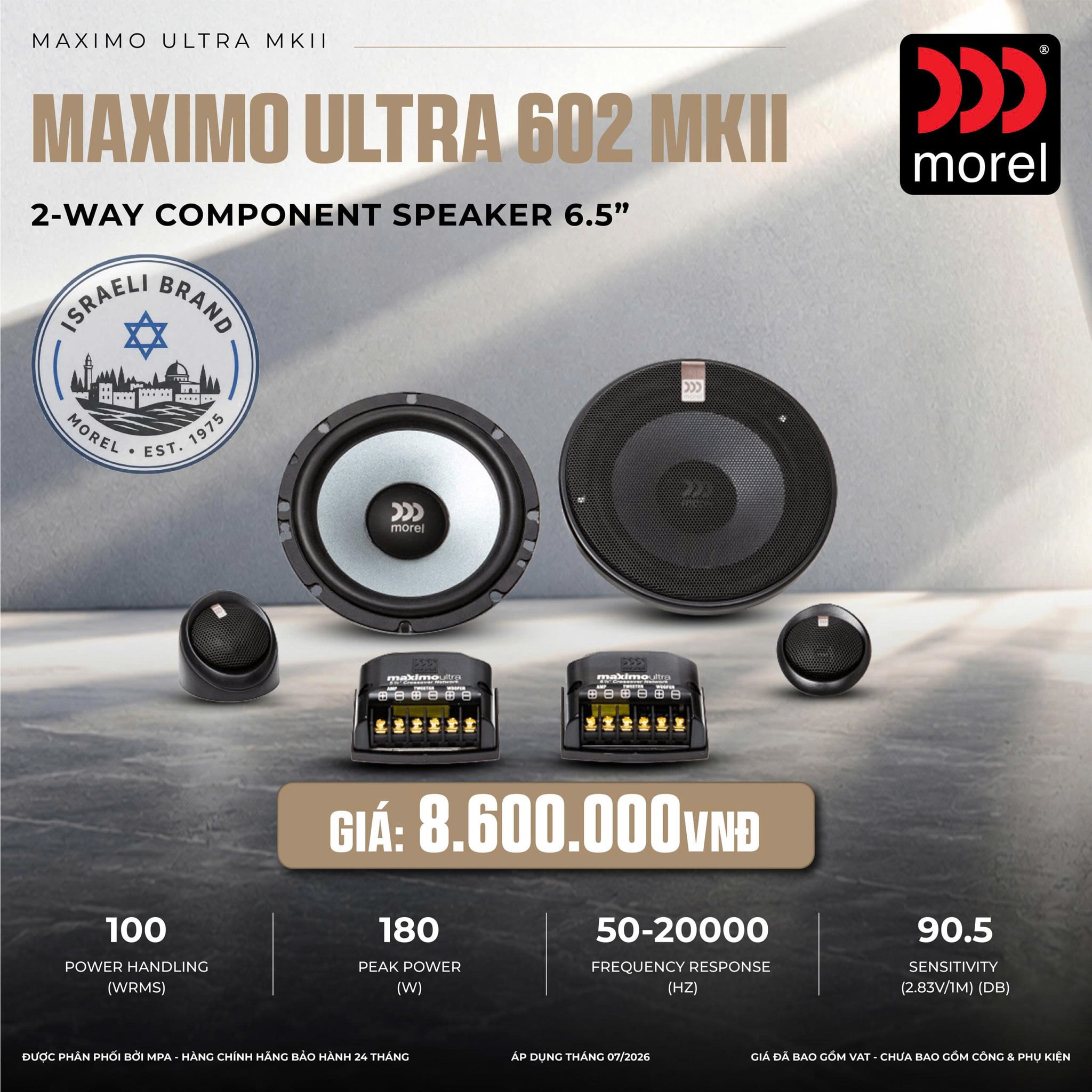 Loa Cánh Ô Tô Morel Maximo Ultra 602 MKII 2 Way 6.5 Inch