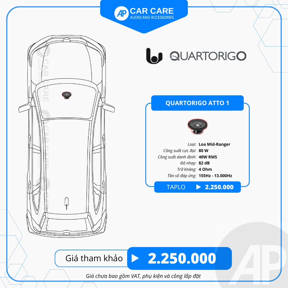 Loa Center Ô Tô Quartorigo Atto 1 Midrange 3.5 Inch