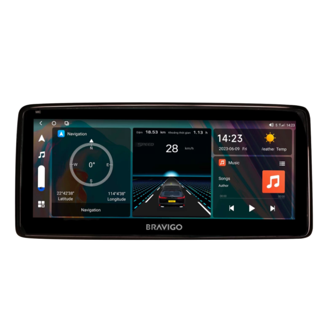 Màn hình Android liền cam 360 Bravigo  Blux Mazda 8+128GB