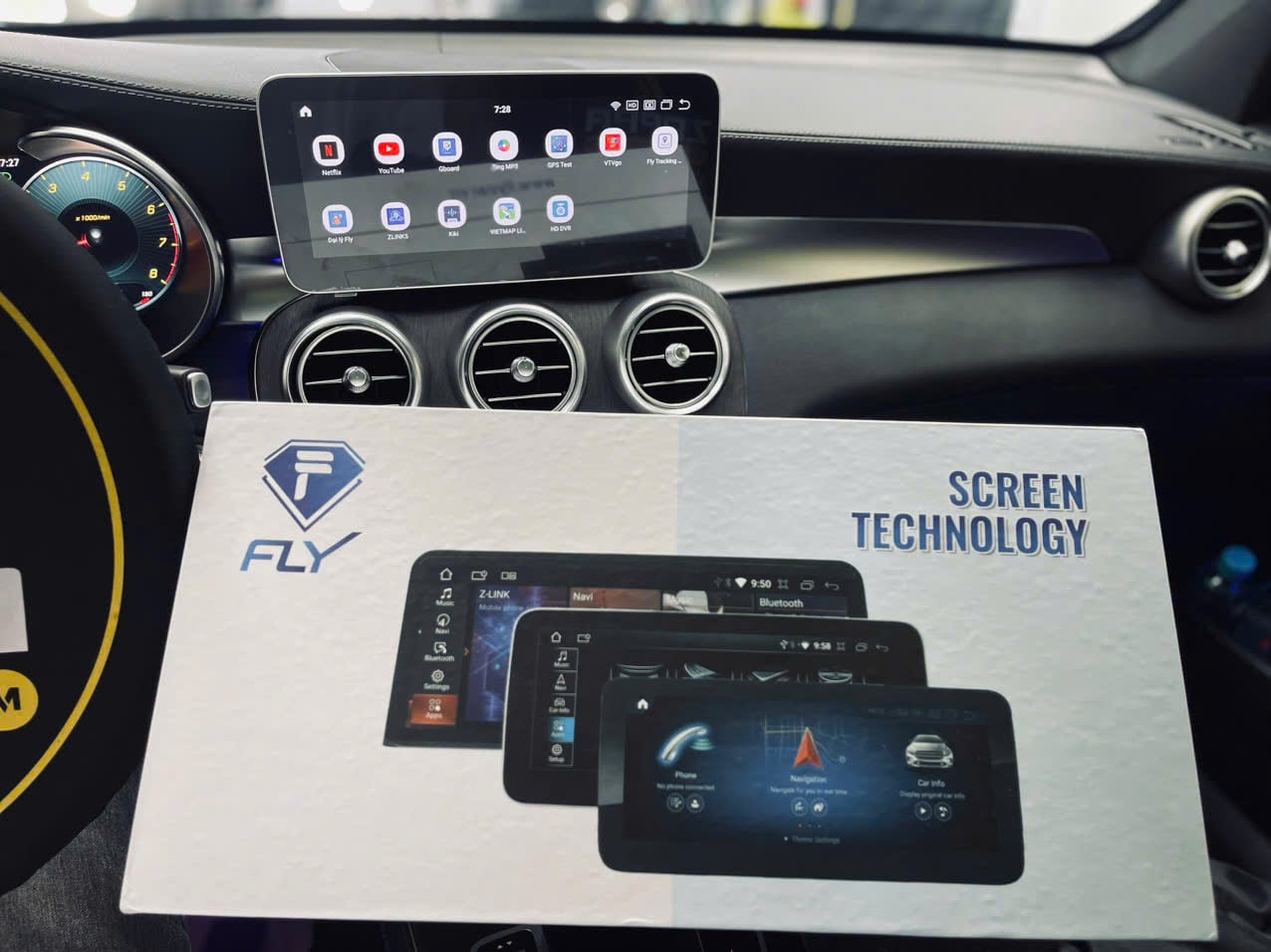 Màn Hình Android Mercedes GLC 300 2015-2019 Fly 10.25 Inch