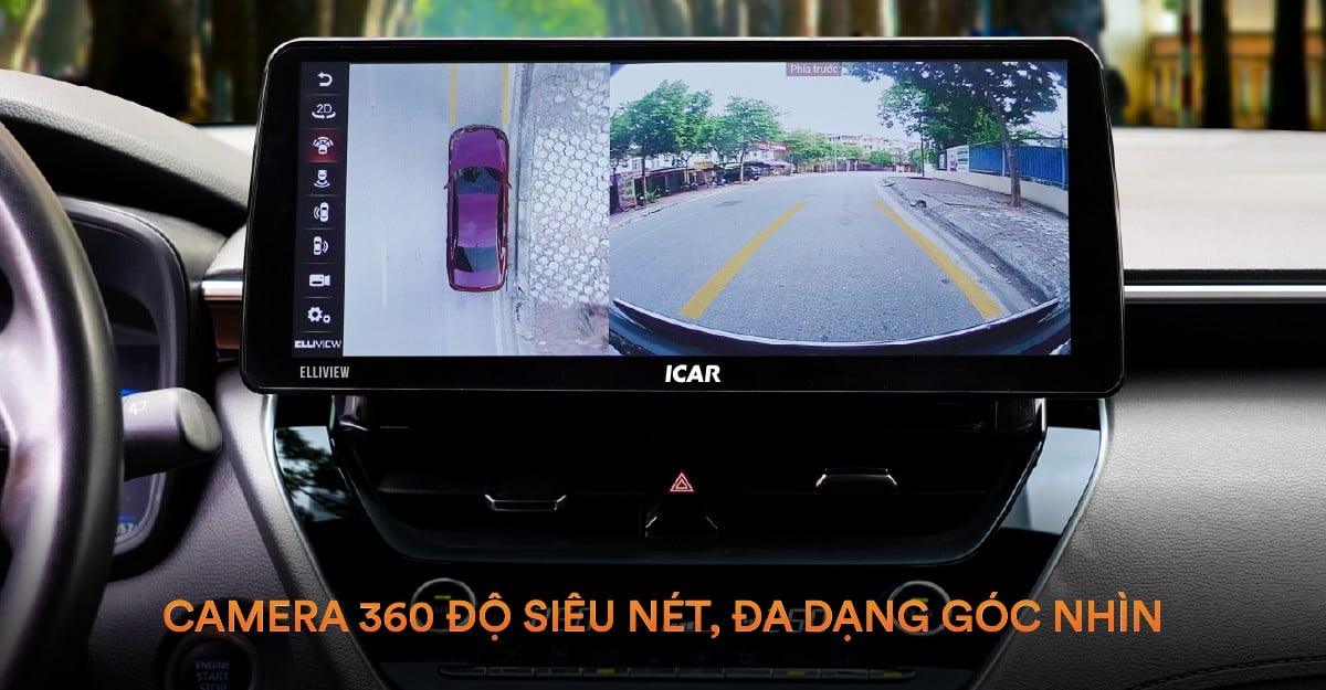 Màn Hình Android Ô Tô Liền Camera 360 iCar Elliview Q4M - Ảnh phụ