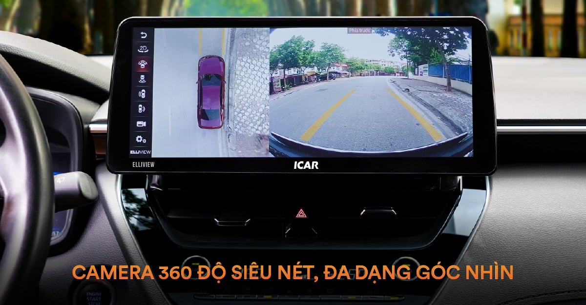 Màn Hình Android Ô Tô Liền Camera 360 iCar Elliview Q4M