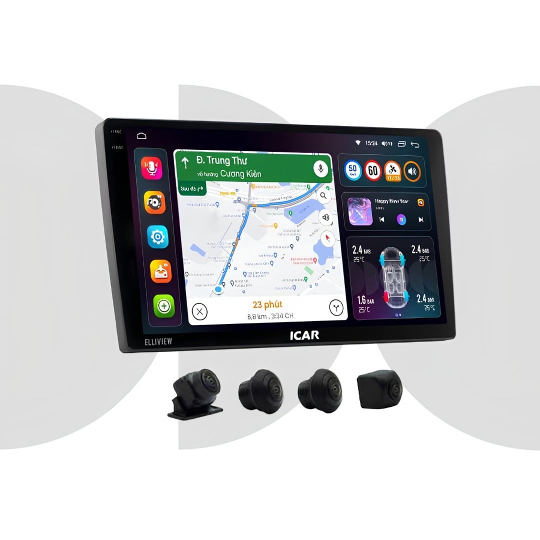 Màn Hình Android Ô Tô Liền Camera 360 iCar Elliview S5