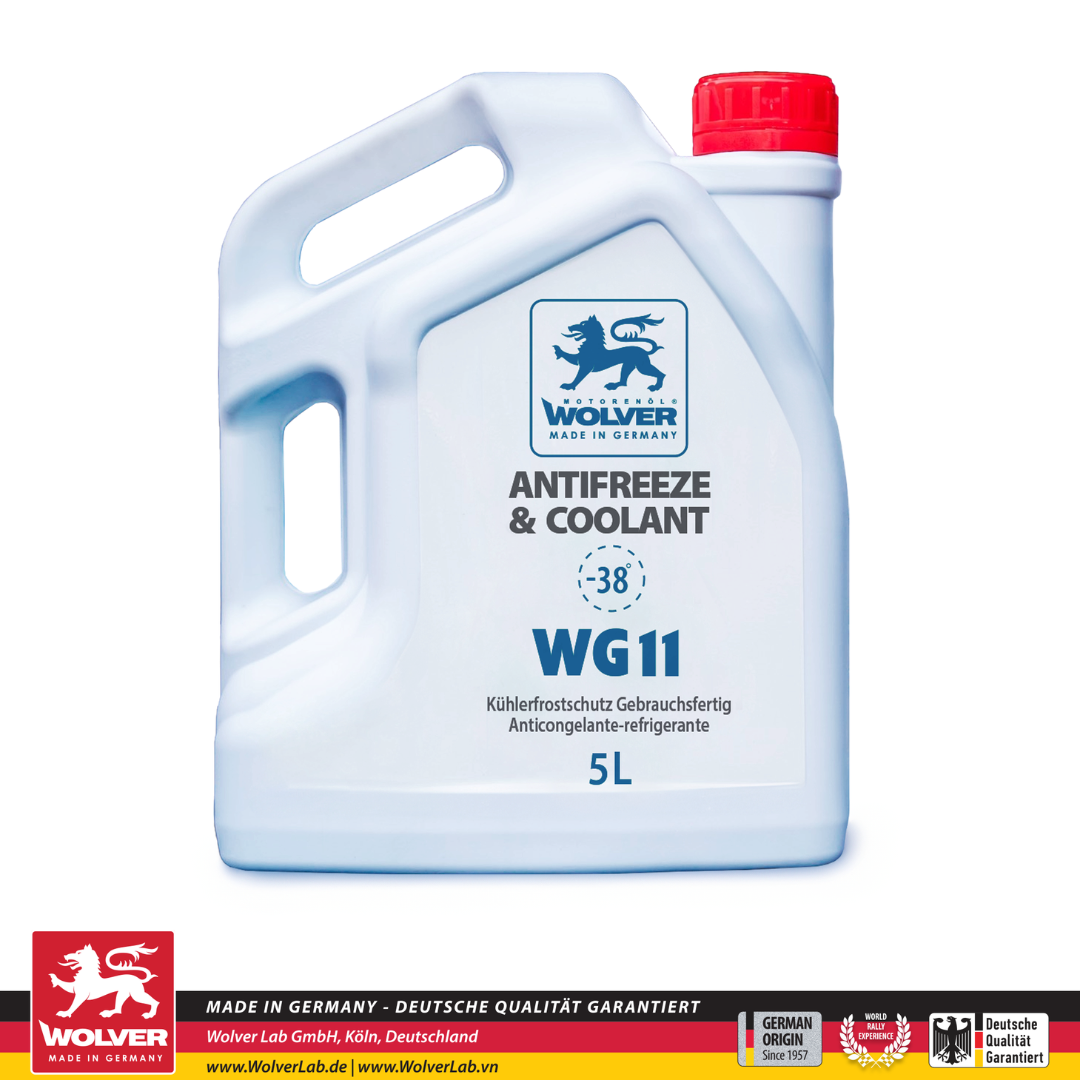 Nước Làm Mát Wolver Antifreeze & Coolant WG11 (Xanh Dương)
