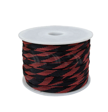 Ống Lưới Bọc Dây Da Rắn Ô Tô Magic 10mm Đỏ Đen / Đen