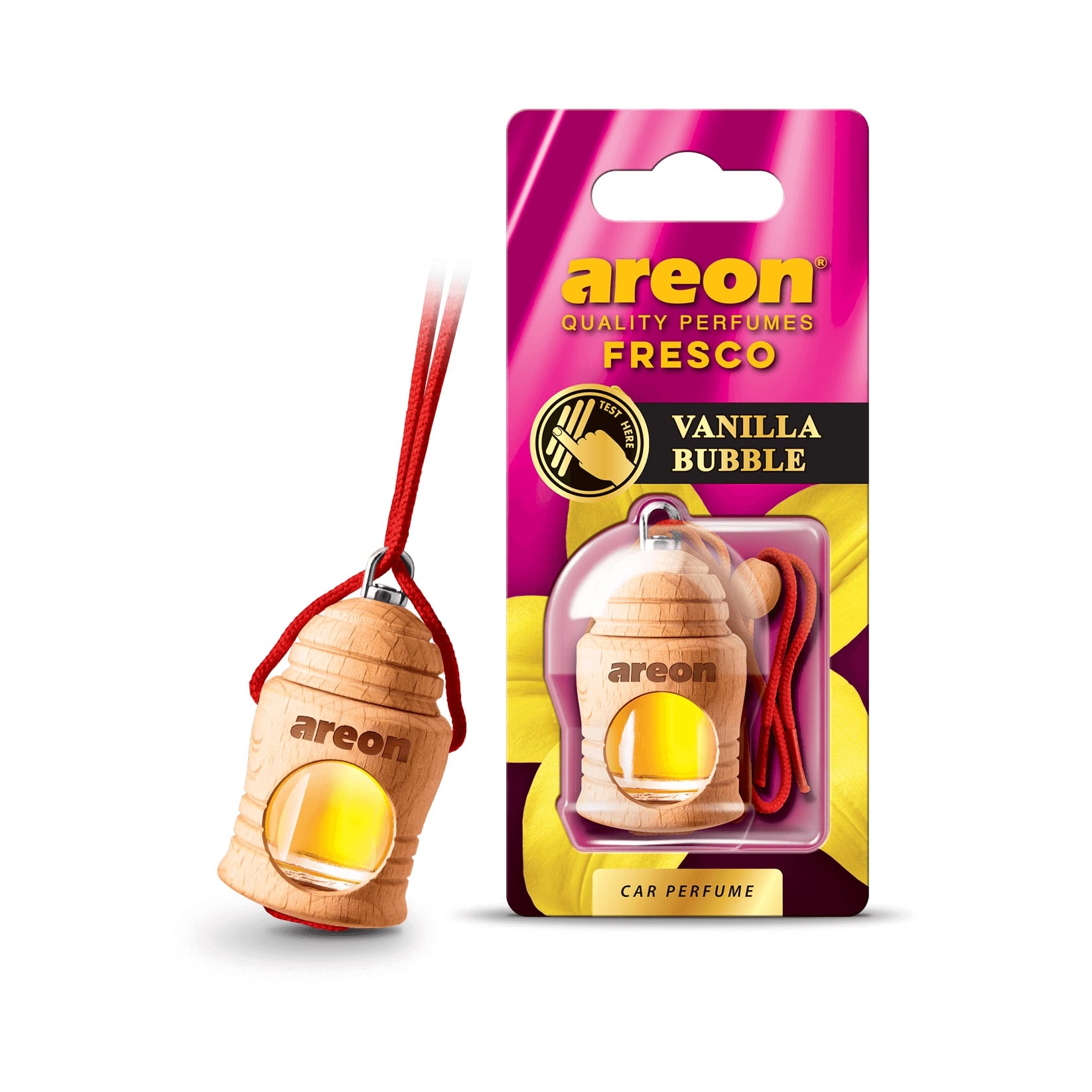 Tinh Dầu Treo Xe Ô Tô Areon Fresco Vanilla Bubble Hương Kẹo Cao Su